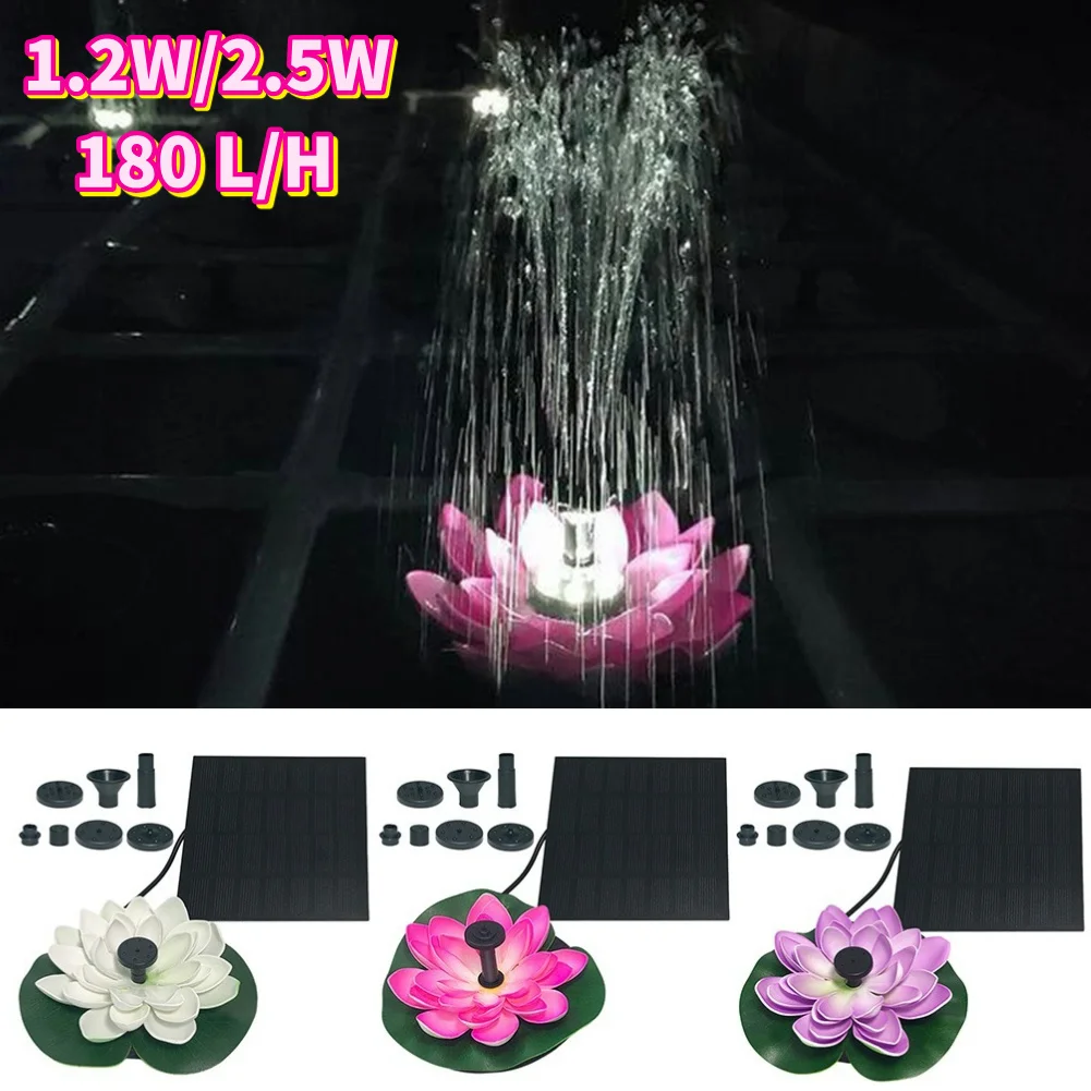 Lotus Shape Floating Garden Fo - Floating Solar Fountain Water Pump review and price