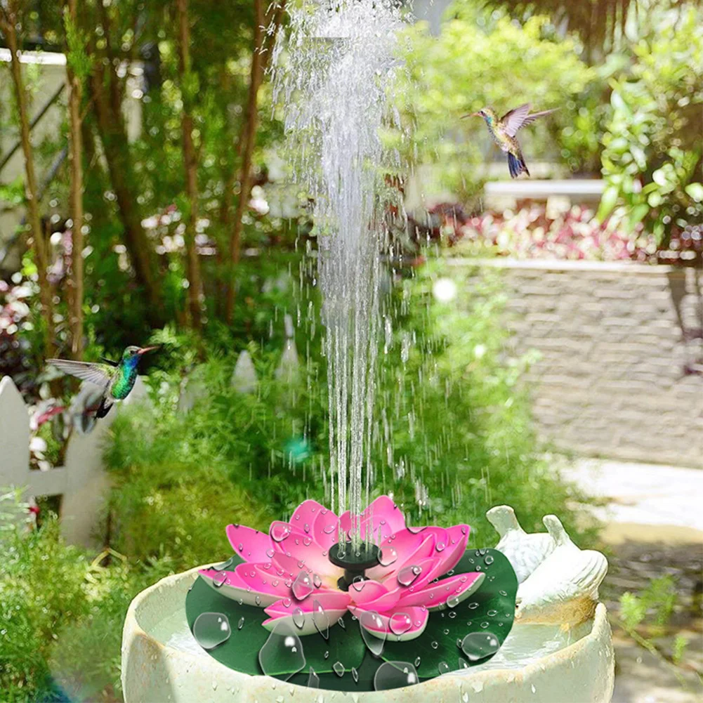 Lotus Shape Floating Garden Fo - Floating Solar Fountain Water Pump review and price