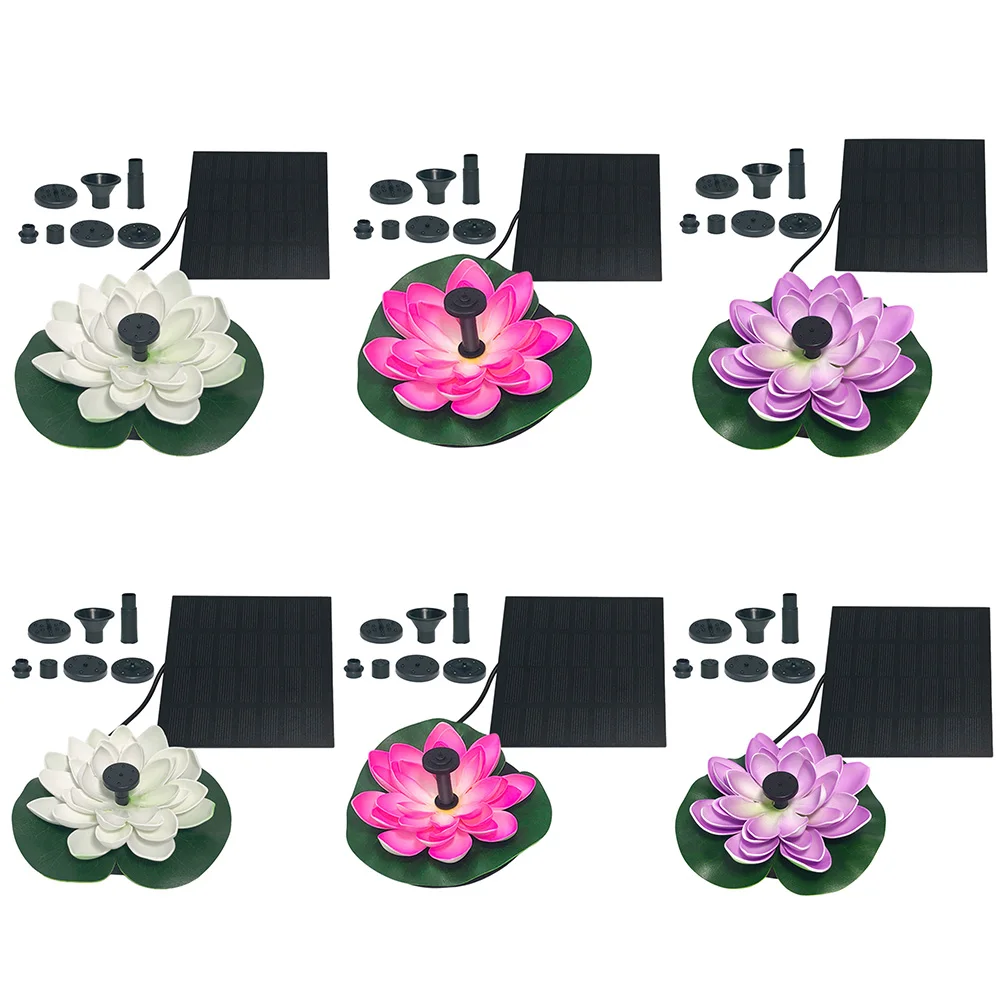 Lotus Shape Floating Garden Fo - Floating Solar Fountain Water Pump review and price