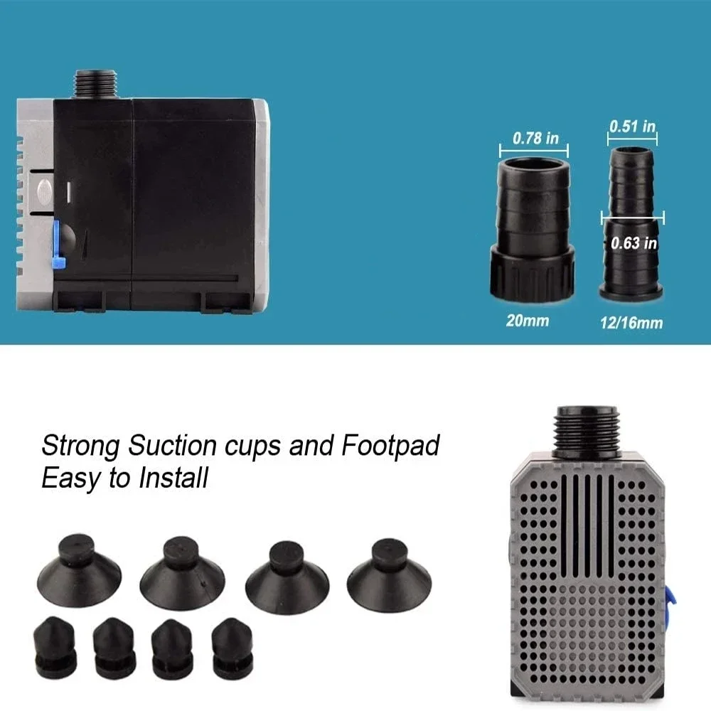 Ultra Quiet Submersible Aquari - Submersible Pond Pump 5000L H review and price