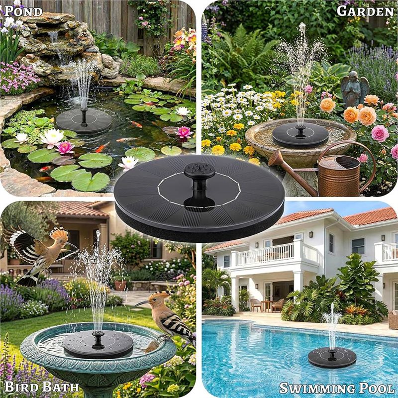 B08B-No Battery Solar Fountain - Floating Solar Fountain Water Pump review and price