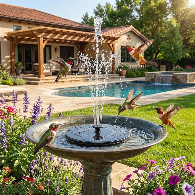 B08B-No Battery Solar Fountain - Floating Solar Fountain Water Pump review and price