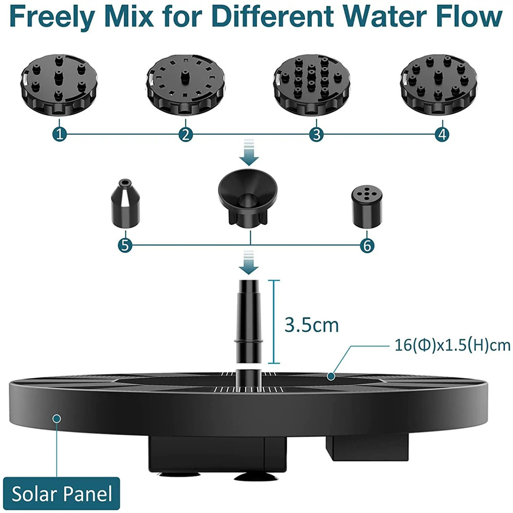 13cm Floating Solar Panel Sola - Floating Solar Fountain Water Pump review and price